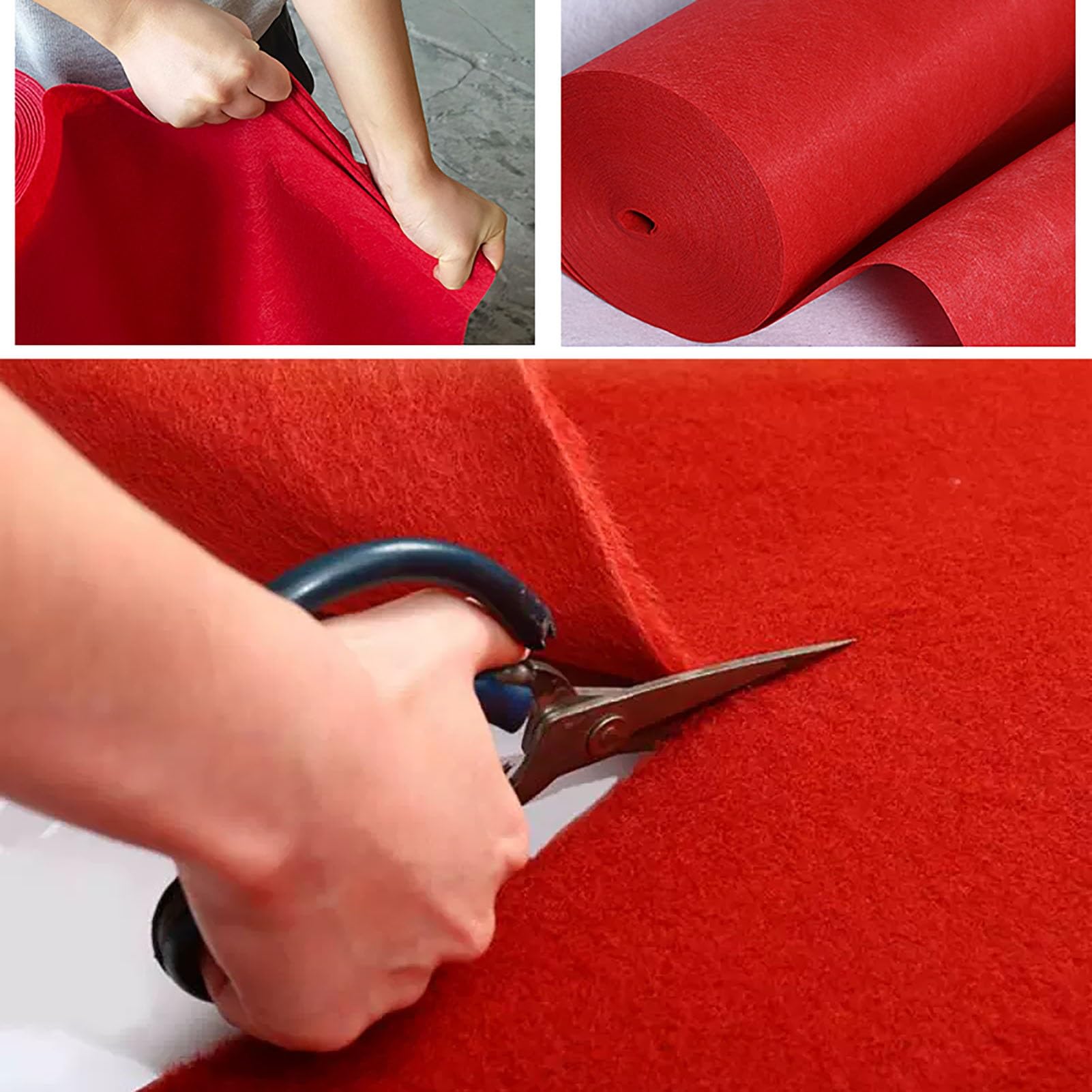 VIP Tapis Rouge 1 x 10m pour Cérémonie Deco Anniversaire Mariage Demande Noel, Moquette Theme Extérieur Décoration Jetable Événement Fête