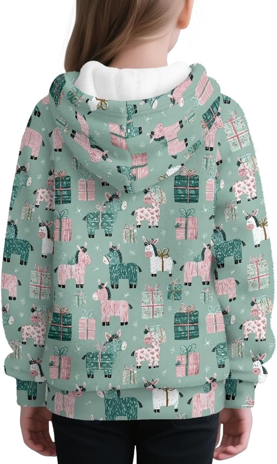 Girls Fleece Half Zip Hoodie Warm Pullover Sweatshirt 4-15 Years