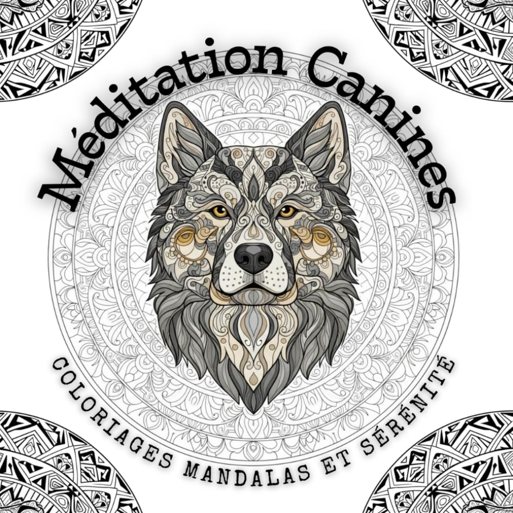 Méditation Canines - Coloriages Mandalas et Sérénité