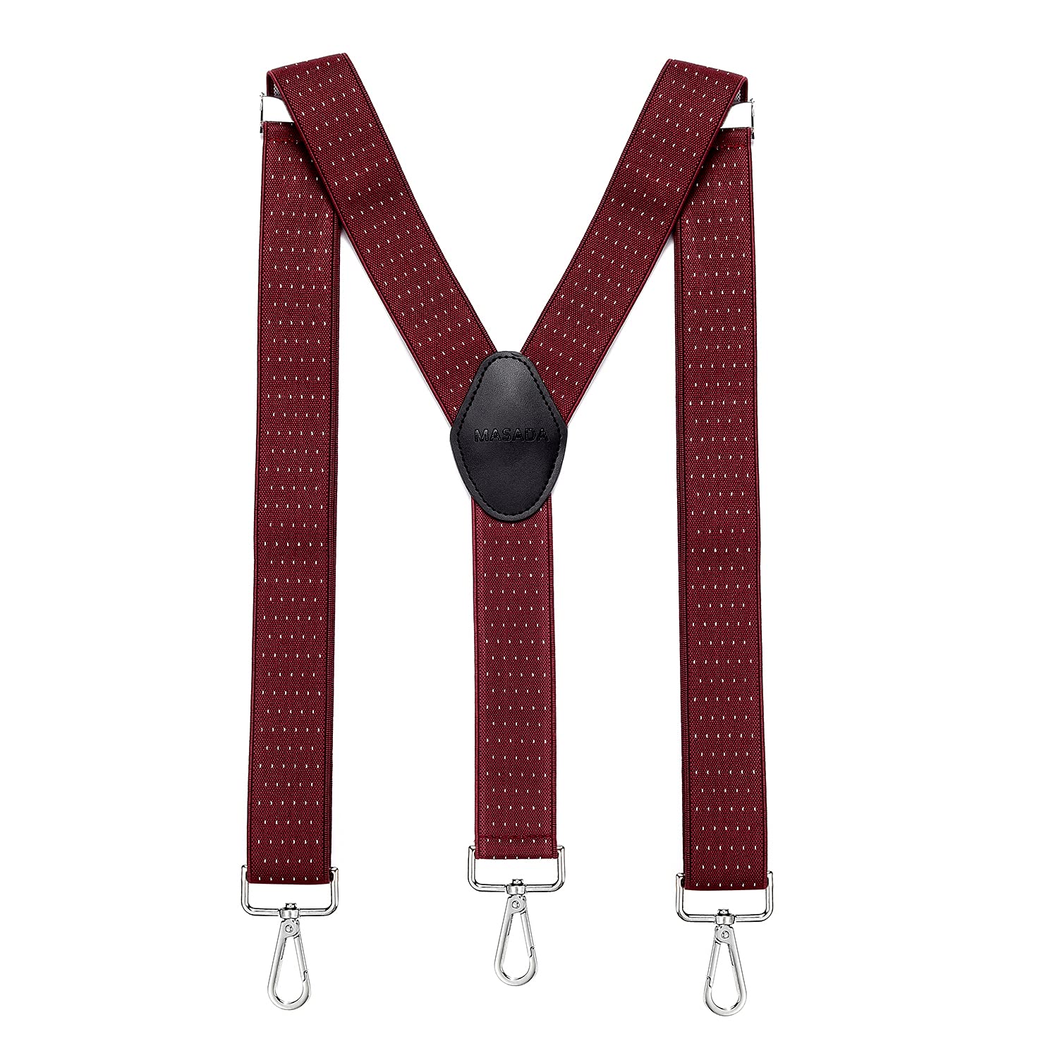 MASADA Bretelle da uomo chiusura a moschettone resistenti 3,5 cm di larghezza fino a 195 cm di altezza