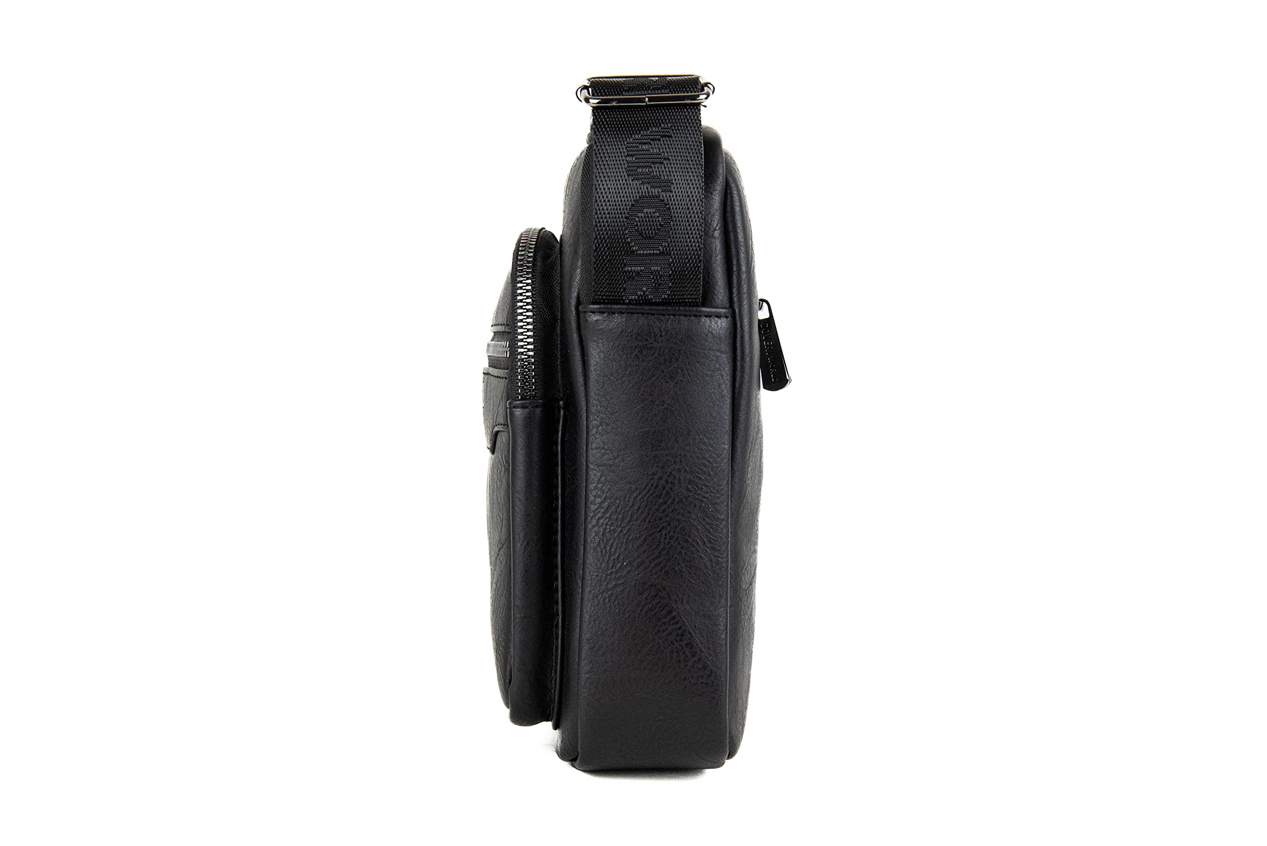 COVERI Borsello da Uomo in Ecopelle, Marrone, Nero, con Tracolla, Multi Tasche con Zip, per Lavoro, Ufficio, Tempo libero Art.6230 Dimensioni 24x20x6 cm