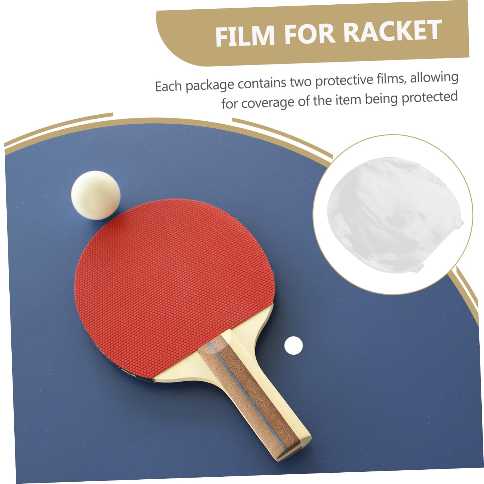 Lot De 5 Films De Protection Pour Raquettes De Tennis De Table - Autocollant Transparent Anti-Usure