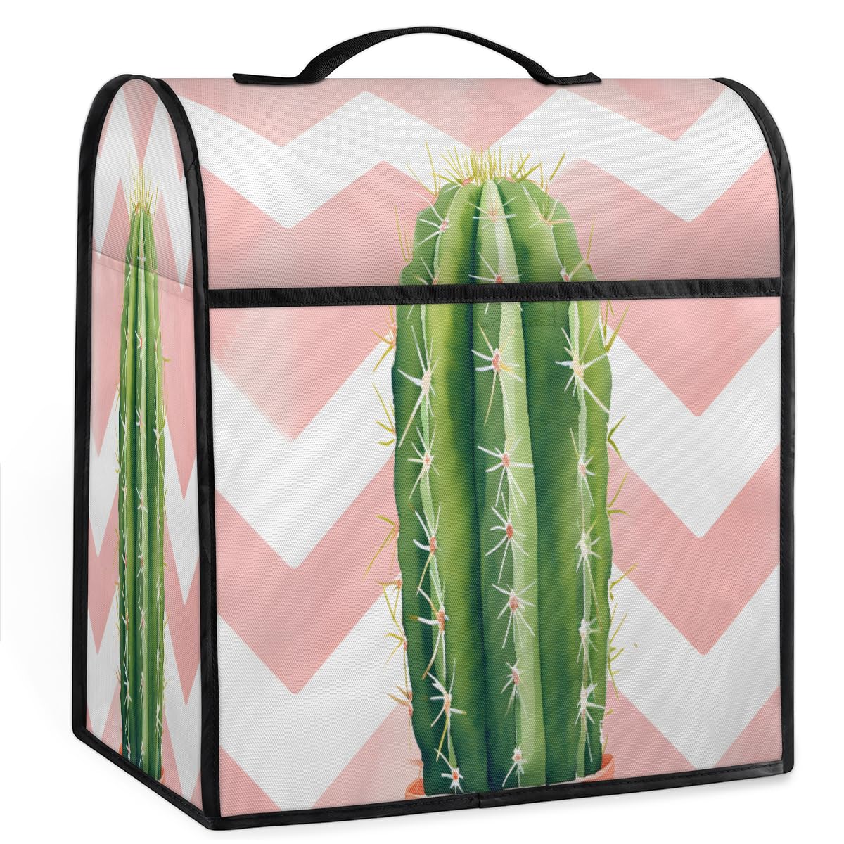 Coffee Maker Cover Cactus Kitchen Appliance Covers Small Appliance Covers Blender Cover Juicer Cover Dust Covers for Kitchen Appliances with Top Handle and Pockets,Washable,B977