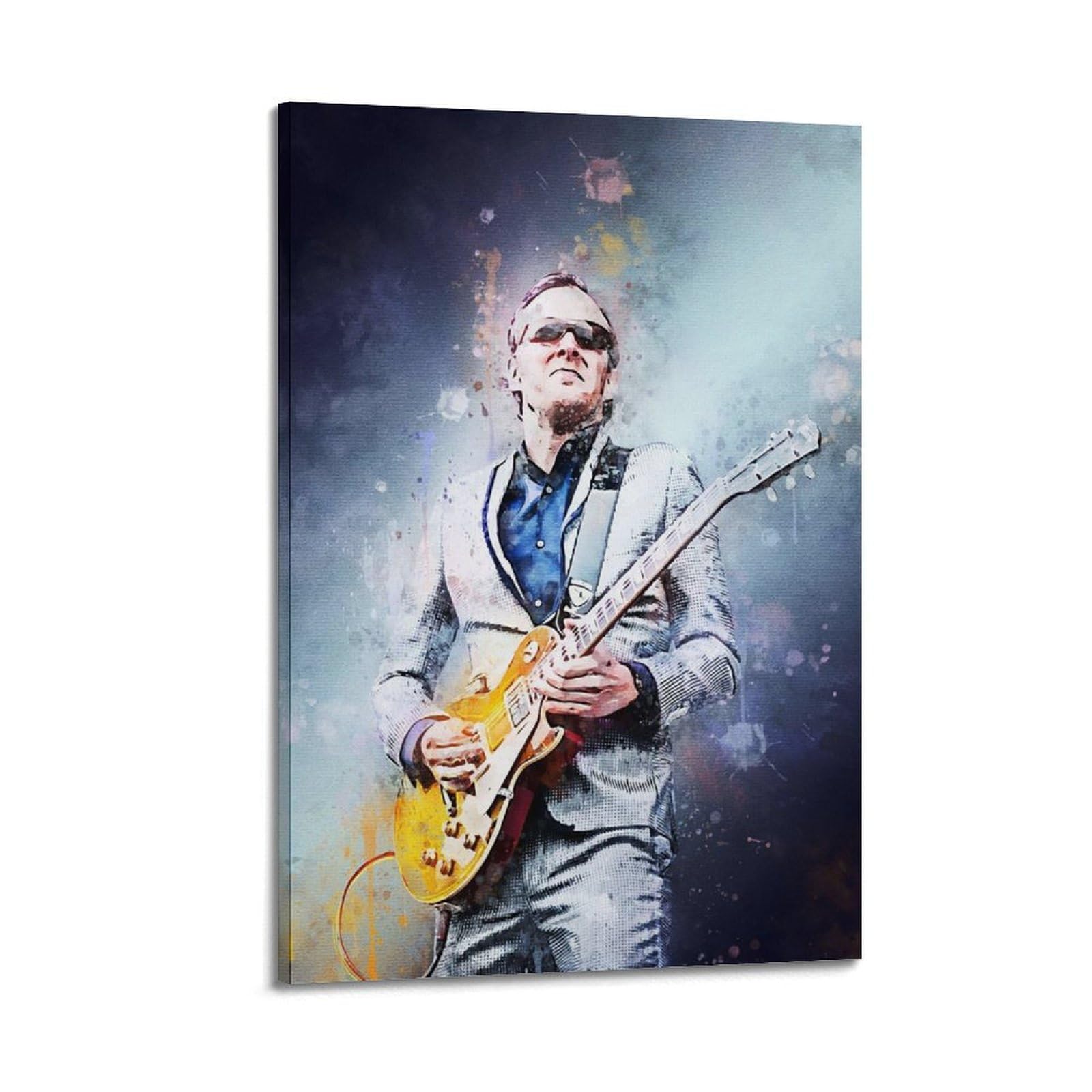Tesuxyehh Frame-Style Guitarist Joe Bonamassa Poster Poster Decorative Painting Canvas Wall Posters And Art Picture Print Modern Family Bedroom Decor Posters 08X12inch(20X30cm)