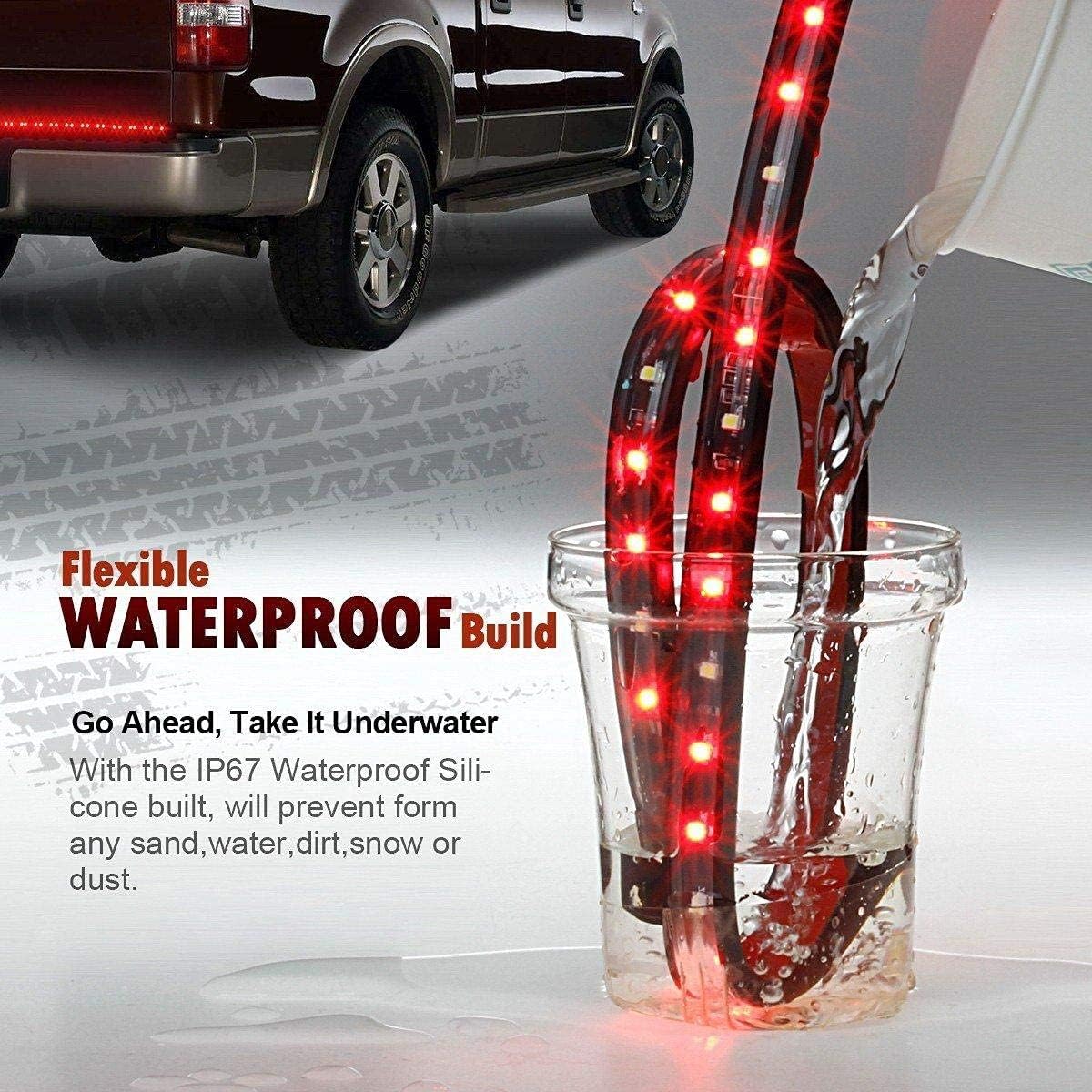 Partsam 60" 90LED Tailgate Light Bar Red White Backup Reverse LED Strip Turn Signal Brake Stop Indicator Tail Light Replacement for K1500 K2500 K350 Pickup Truck 1988-2002