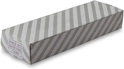 Miniatura 4 de Grunwerg Kings Pattern - Tenedores de repostería, acero inoxidable 180, acabado espejo, cubiertos para la parroquia diaria (paquete de 12)