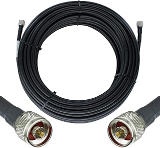 Bolton400 -LMR®400 Equivalent Coaxial Cable 100ft - Heavy Duty Ultra Low Loss Coax Cable 50ohm - N Male to N Male - 100 feet Black - for Home and Commercial Signal Booster Installation