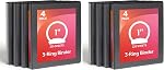 Cardinal Binders, 3 Ring, Set of 4 for School, Office, or Home, 1 Inch Capacity, ClearVue Presentation View, Black, Holds 225 Sheets, Non-Stick PVC-Free, Recycled Cover Boards