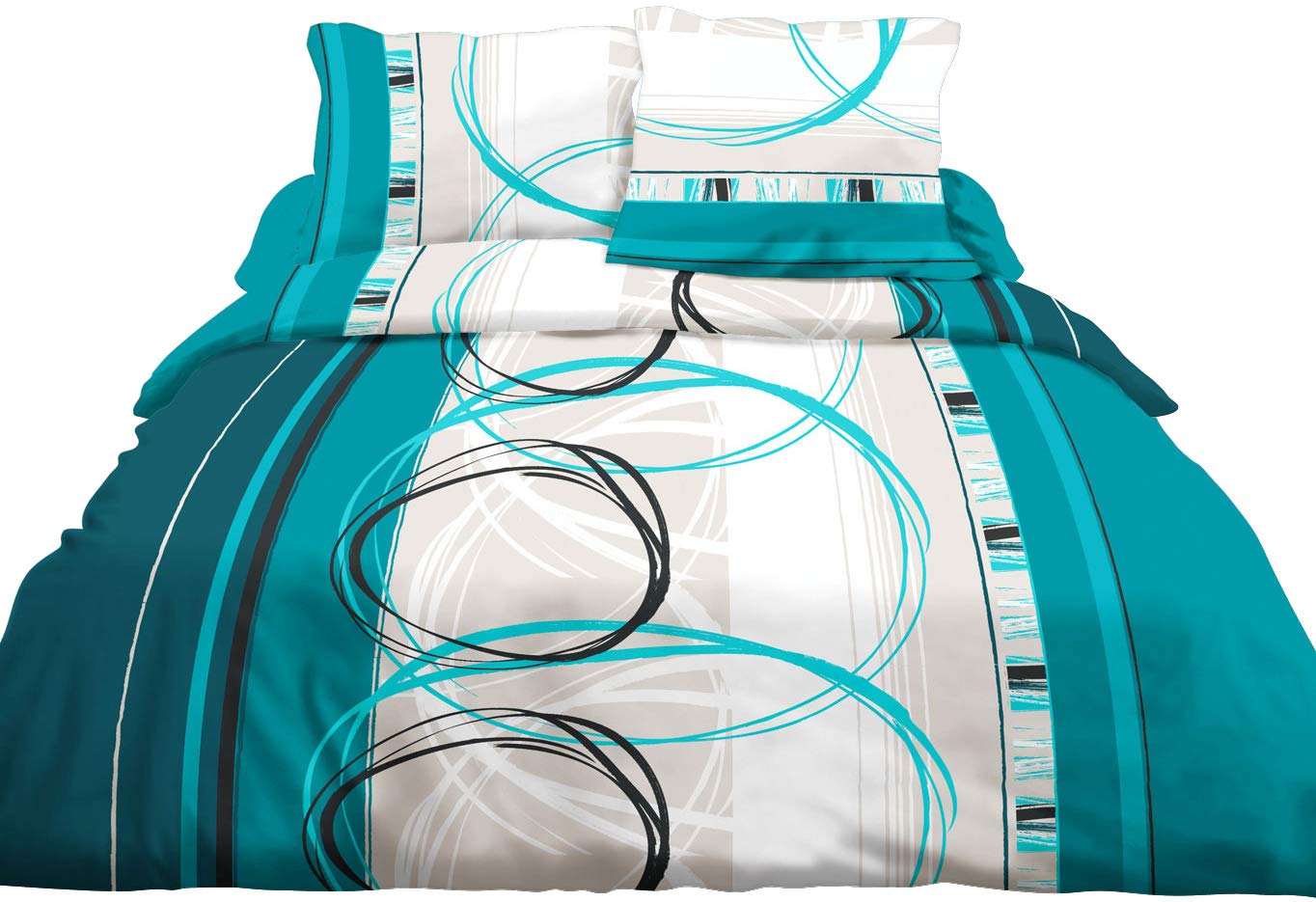 Le Linge de Jules - Housse de couette Paraiso 220x240 cm microfibre + 2