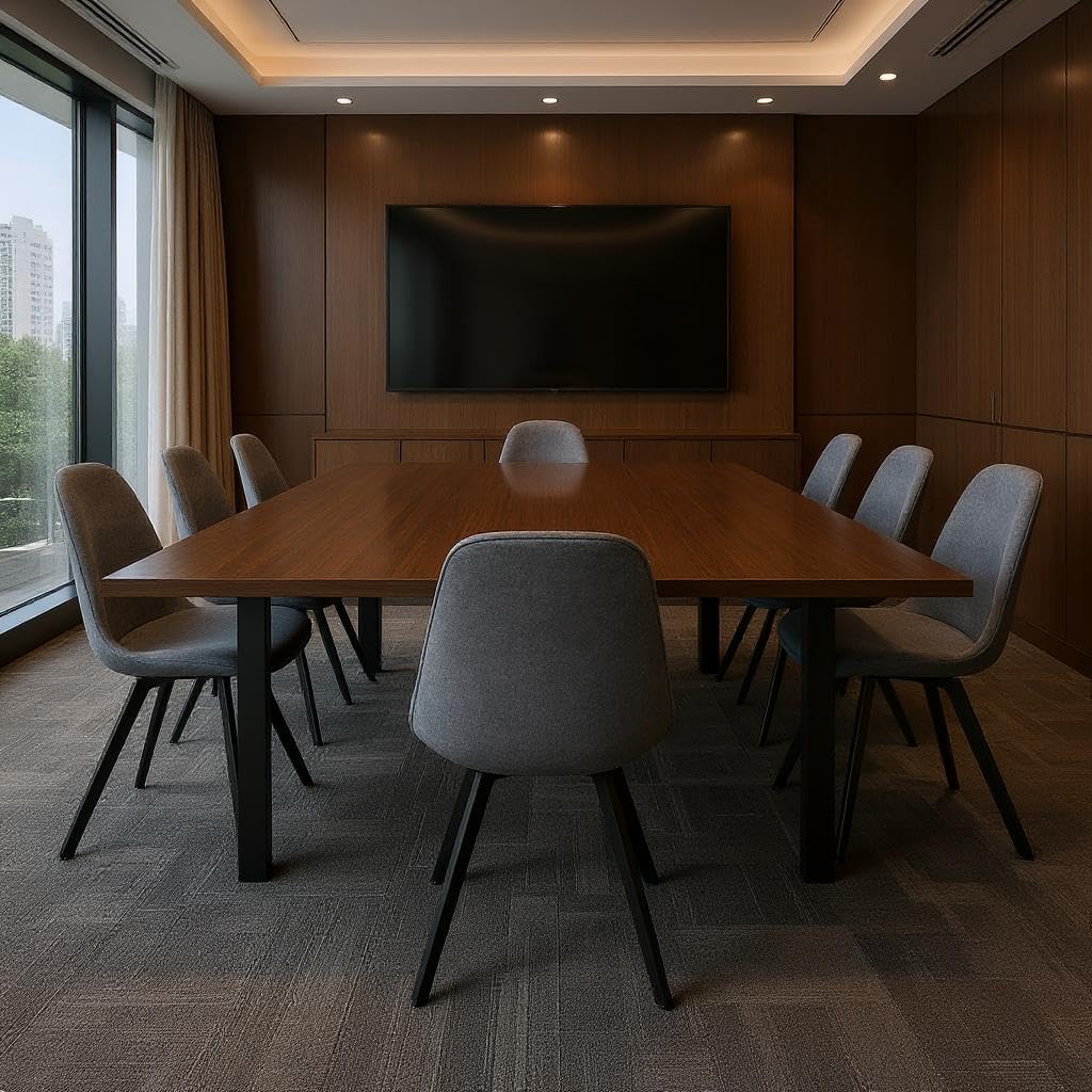 HOMYLIN Lot de 4 chaises de Salle de réunion, Design Minimaliste, chaises pivotantes ergonomiques avec Pieds en métal, idéales pour Le Bureau, Gris