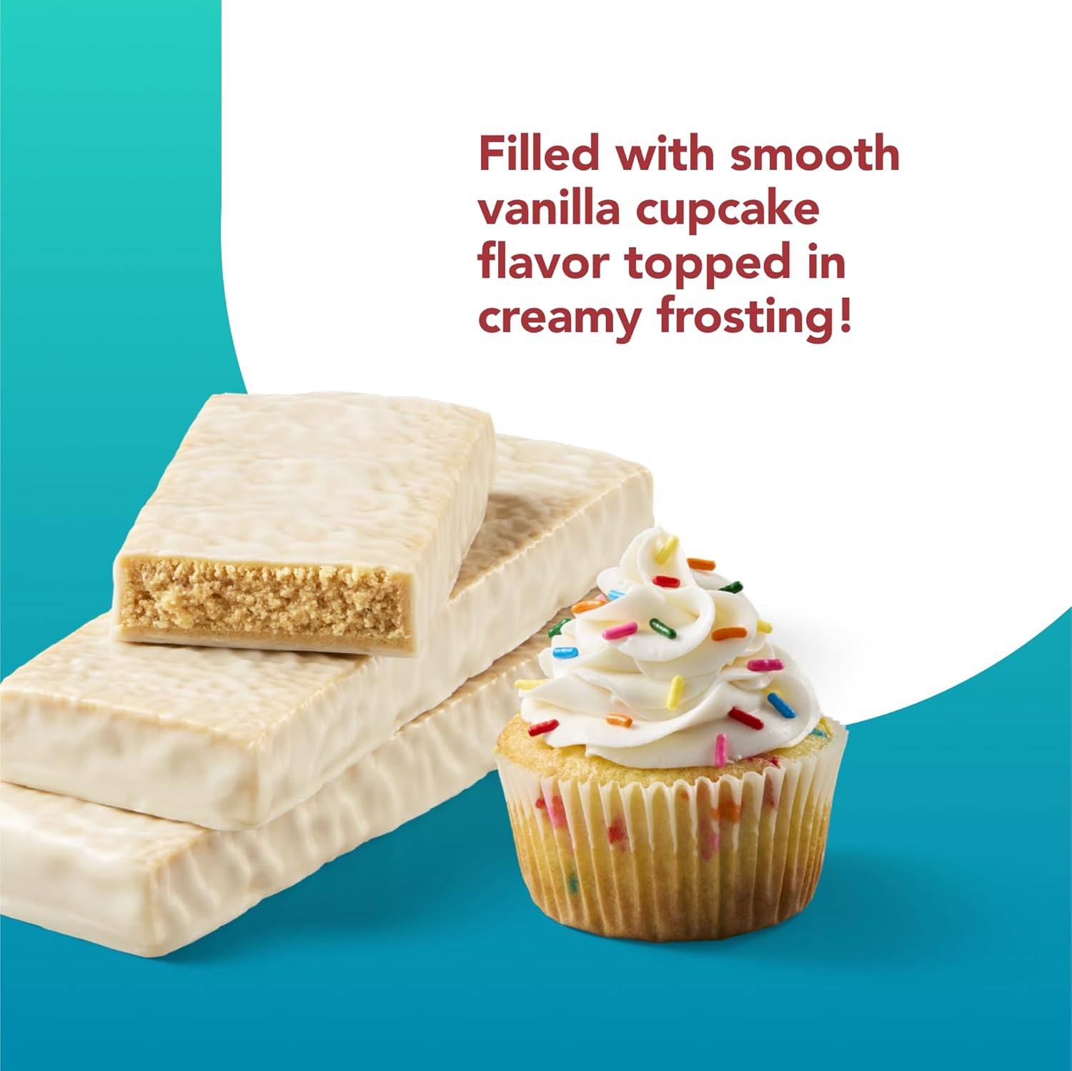 think! MINIS Protein Snack Bars, Gluten Free, Cupcake Batter, 15 Count (Pack of 2)