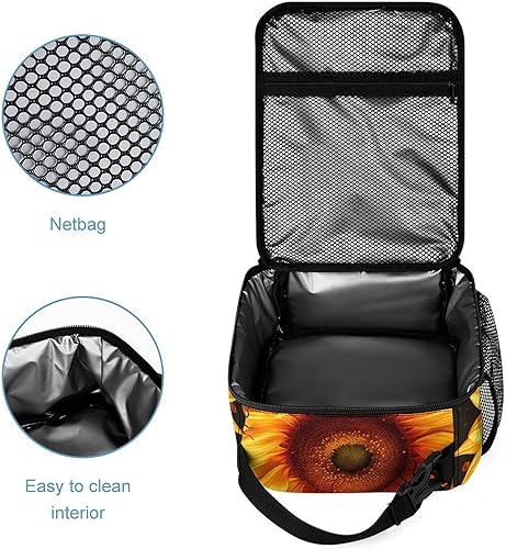 Miniatura 4 de Ladybugs and Sunflowers Insulated Lunch Bag for Women Men Reusable Lunch Box Tote Bag for Work Travel