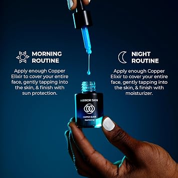 Copper Elixir - Peptide Serum for Face with 1.25% GHK-Cu Copper Peptides & EGF Advanced Peptides Serum for Skin Health, Glow Peptide Complex, Hydration, Cellular Renewal Support