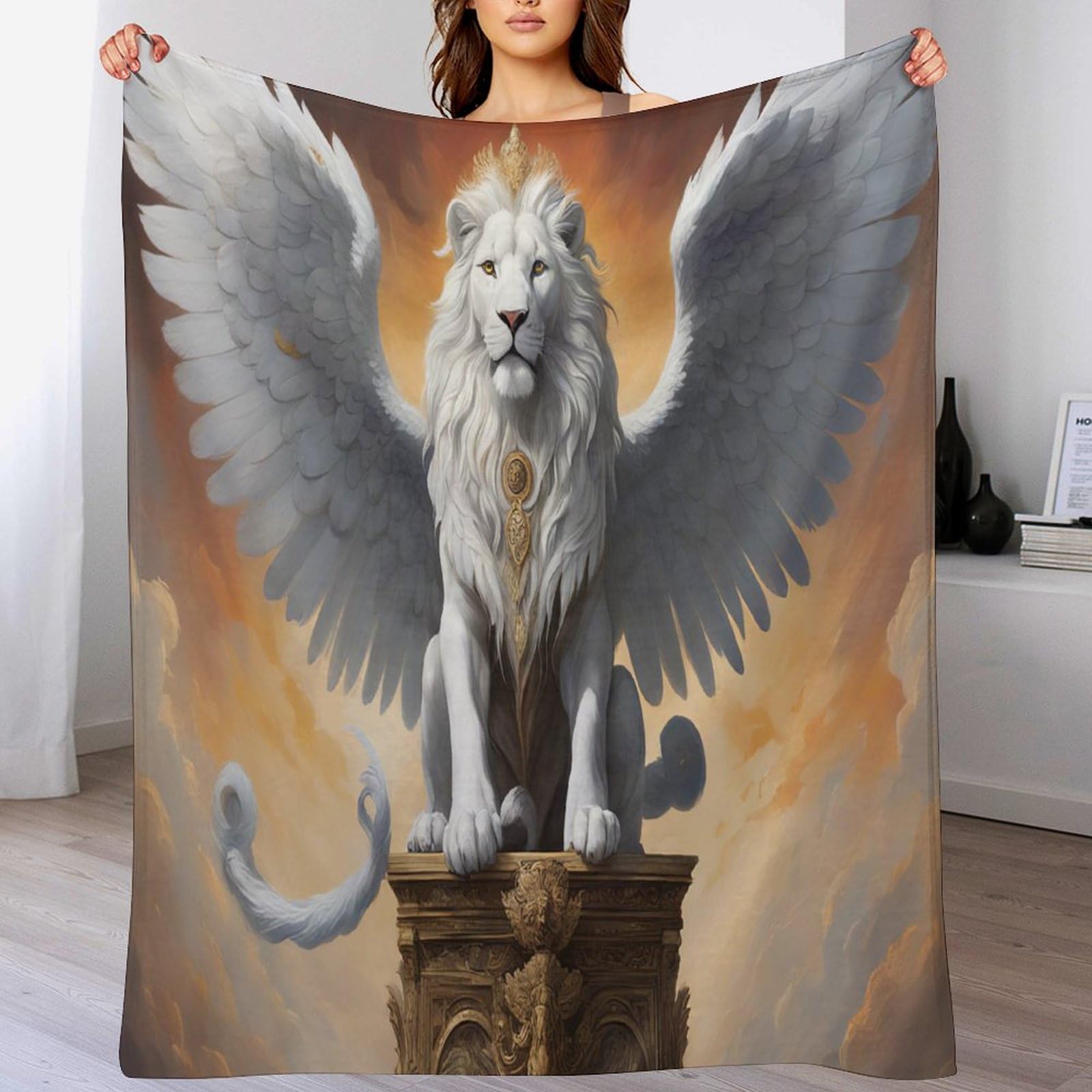 Manta de franela de león 180x200 cm para sofá y colcha de cama