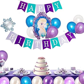 Amazon 風船 誕生日 バルーン エルサ バースデー アナ雪 飾り 飾り付け 女の子 お姫様 お祝い パーティー風船 風船セット 子供の日 パーティー イベント 装飾 記念日 お誕生日会 ハッピーバースデー Happy Birthday 誕生日バルーン 風船 バルーン おもちゃ
