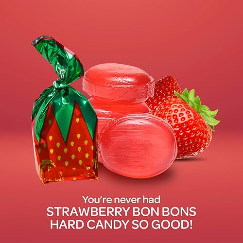 Miniatura 3 de Funtasty Caramelos duros con sabor a fresa, paquete a granel de 2 libras (alrededor de 120 unidades)