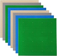 LVHERO 8-Pack 10x10 Classic Baseplates for LEGO Bricks - Multicolor, Durable ABS, 100% Compatible with Major Brands