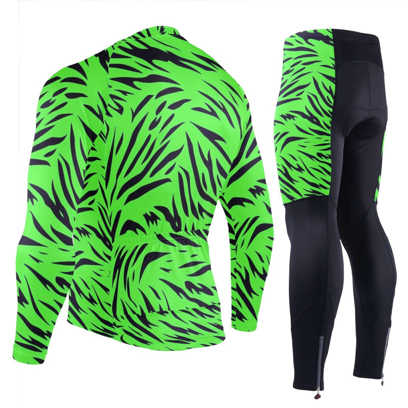 Winter Radtrikot mit Taschen Leicht Radtrikot Herren Lang 3D Gepolstert
