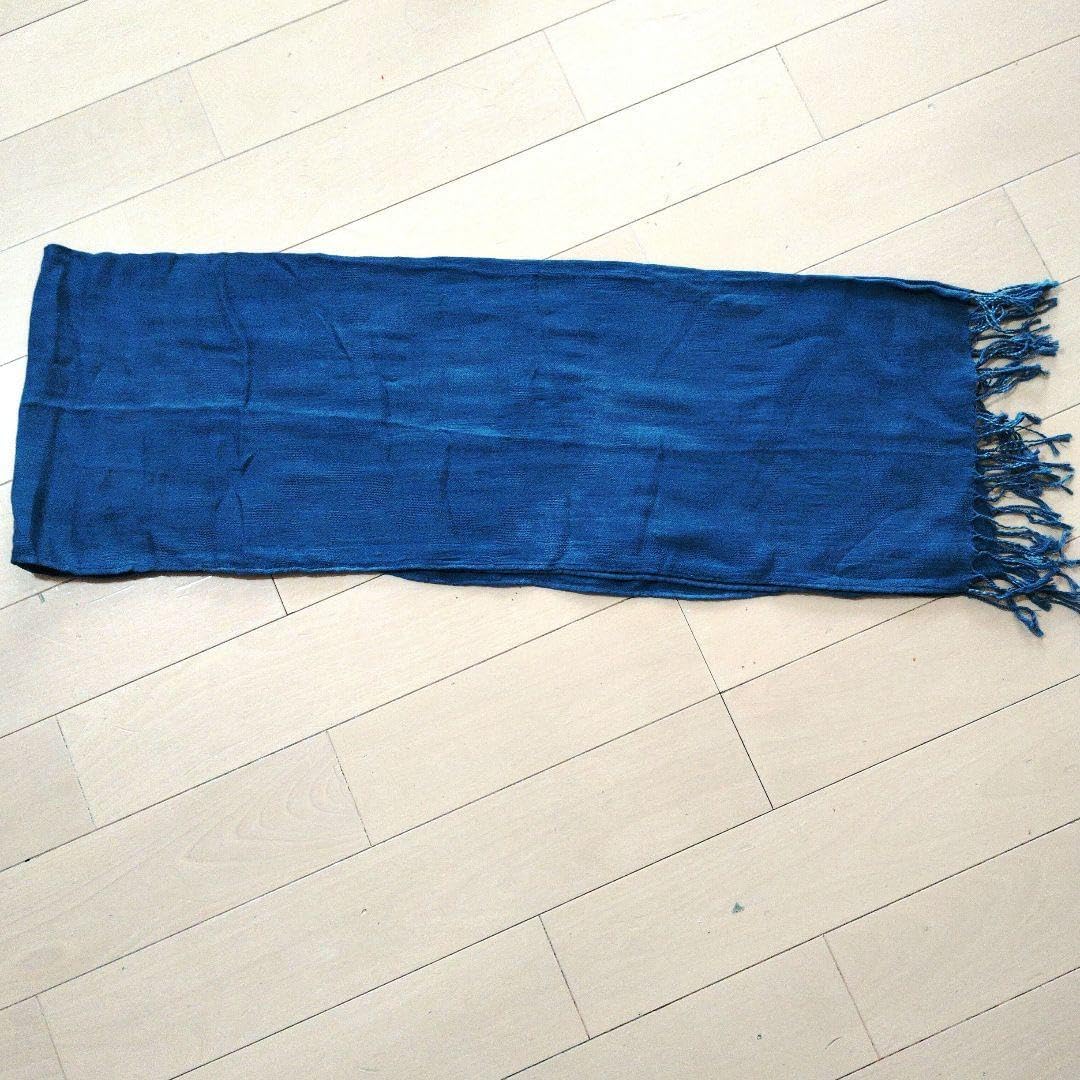 草木染め ターコイズブルー ショール ストール