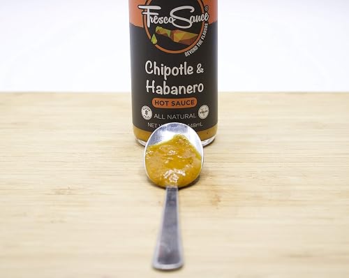 Miniatura 8 de Fresco Sauce - Combo de dos paquetes - Mezcla de pimienta asada al fuego - Chipotle y Habanero - Salsas picantes sabrosas - Todo natural - Vegano -