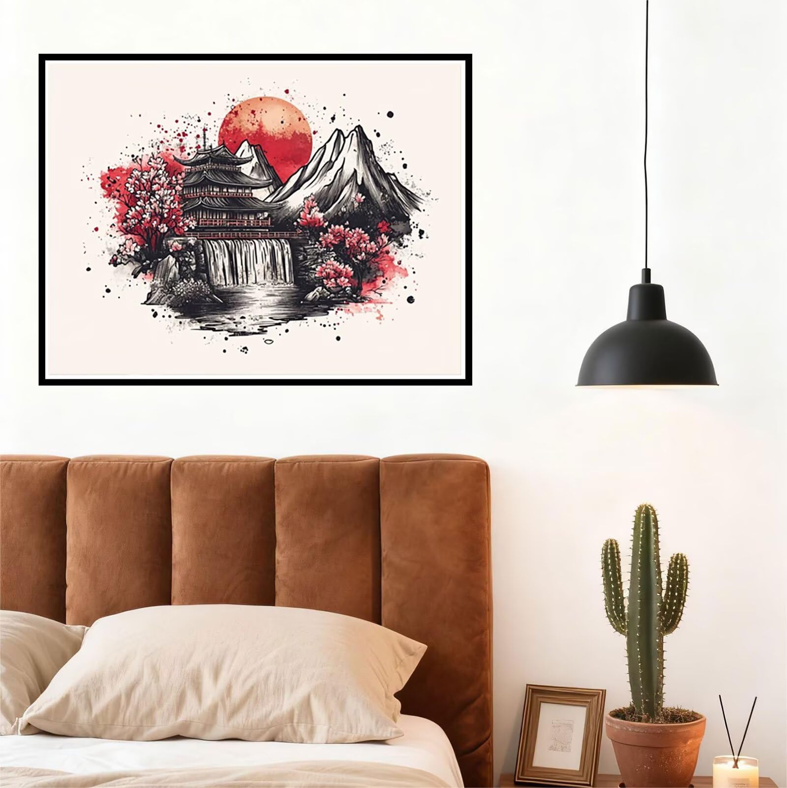 Blume Malen Nach Zahlen Erwachsene Landschaft Malen Nach Zahlen Kinder ab 7, DIY Set Erwachsene Bastelsachen Kreativ Set für Kinder Geschenke für Männer, Weihnachten Halloween Deko 60x80cm H - 916