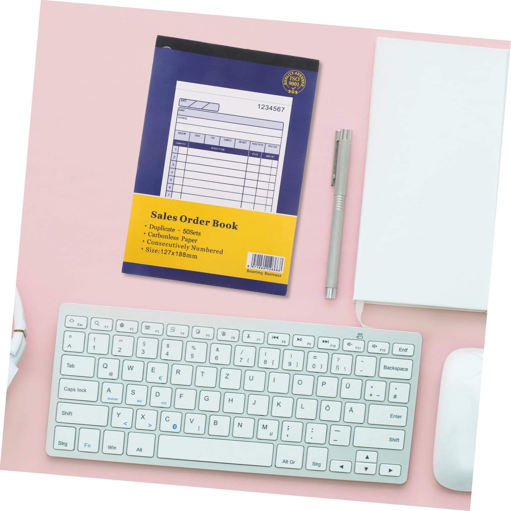 PLAFOPE 5 Piezas Libro de Pedidos para Pequeñas Empresas Partes Duplicado para Registro de Facturas y Seguimiento de Órdenes Uso Restaurantes Oficinas y Comercio