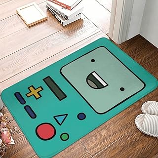 Doormat Non Slip Front Door Mat Adventure Time Anime BMO Doormat Rug Antiwear Floor Mat Entrance Bedroom Foot 17x30 Inch