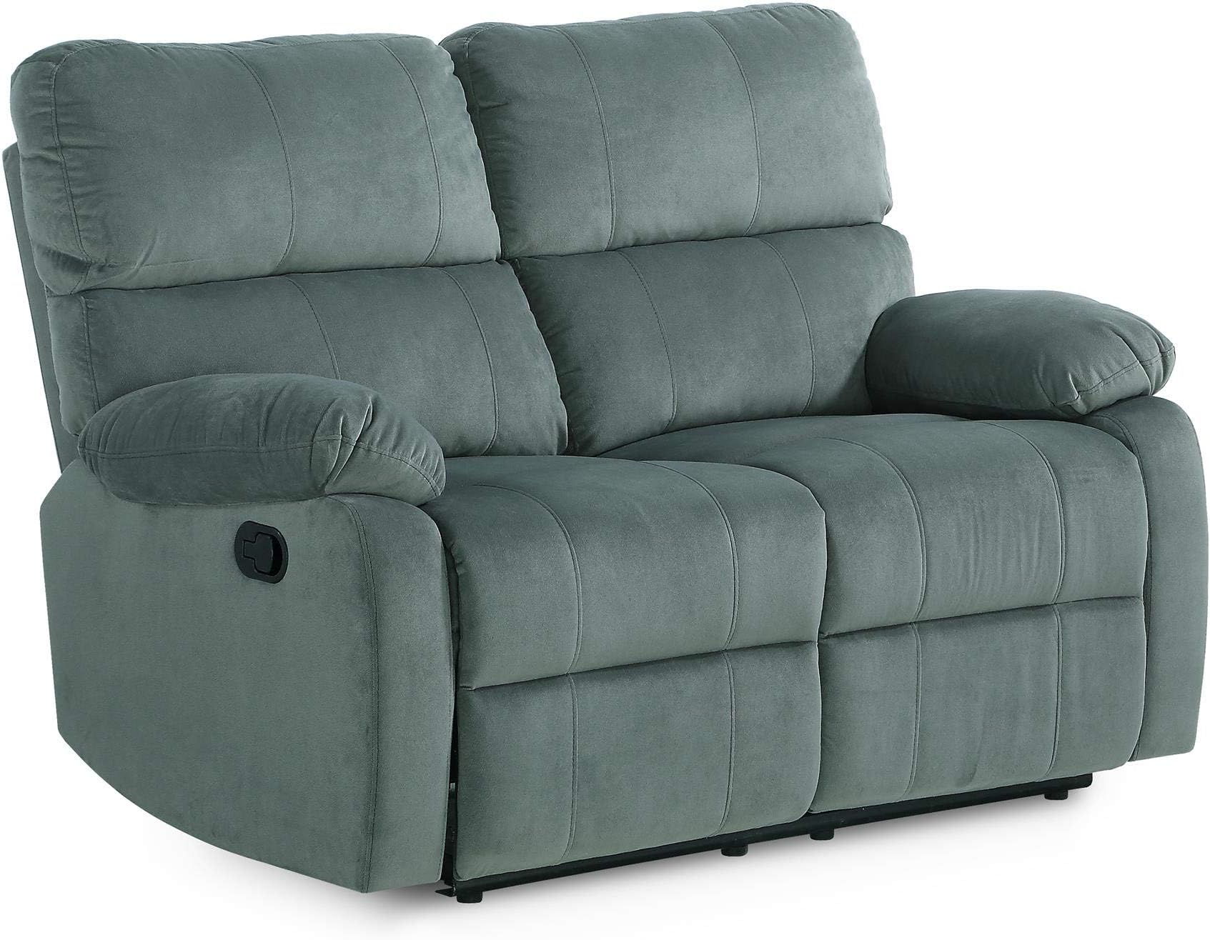 FlexLiving Reclining Loveseat, Slate Green