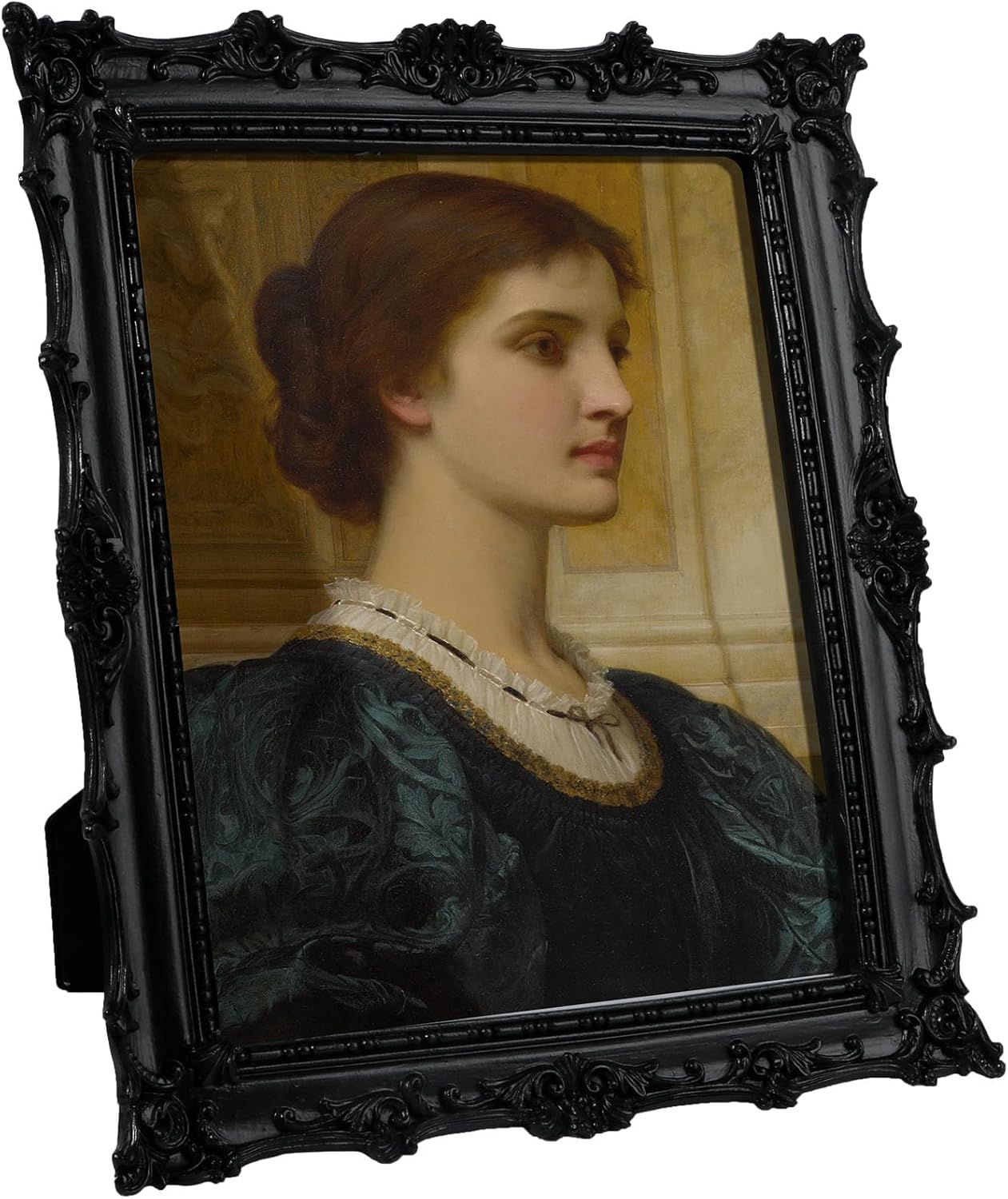 Product image of 8x10 inch Vintage Photo Frame,Black White Pink Wood Gold Color Hand-Crafted Resin Picture Frame with Easel & Hook, Home Décor for Tabletop Wall Hanging Rahmen Photo Frame (Black)