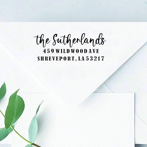 Miniatura 6 de Sellos de dirección personalizados autoentintados, 7 diseños para elegir. Sello de dirección de devolución, sello autoentintado, sello