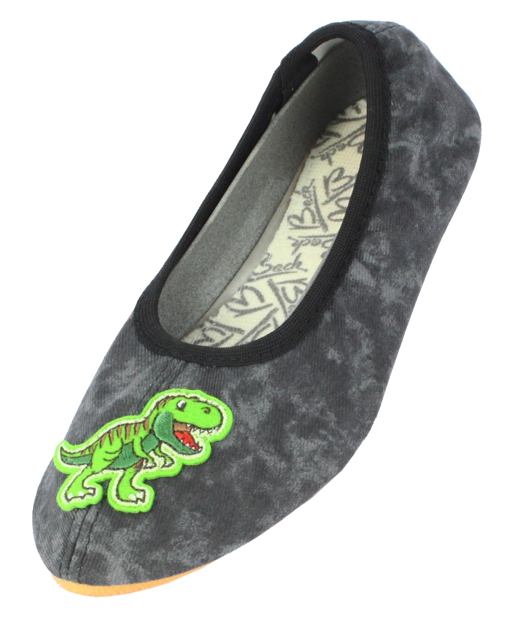 Mocassini Beck Con Dinosauri Per Bambini - Cotone, Suola In PVC, Velcro - Ideali Per Casa E Scuola - Foto 7