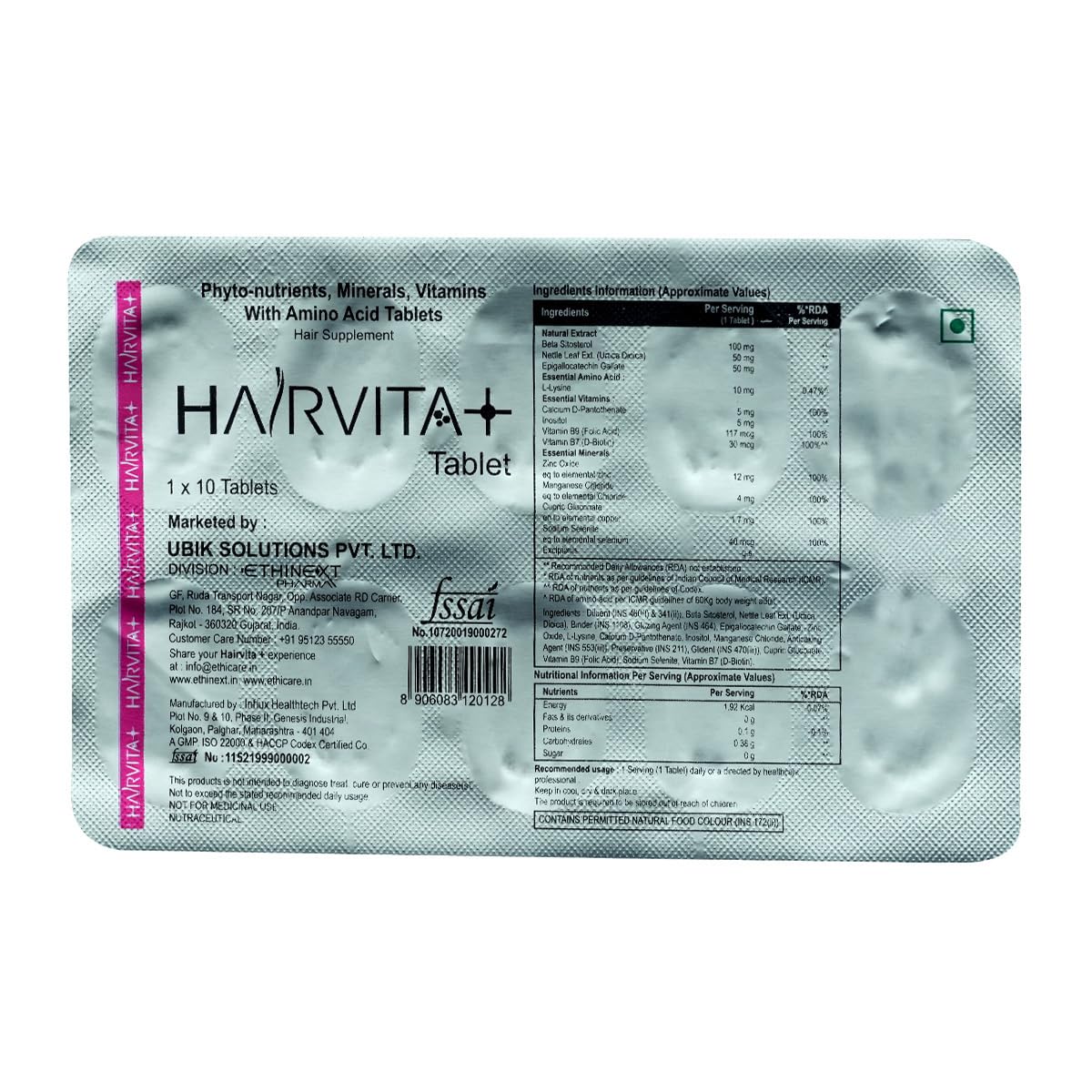 Hairvita Plus - Strip of 10 Tablets
