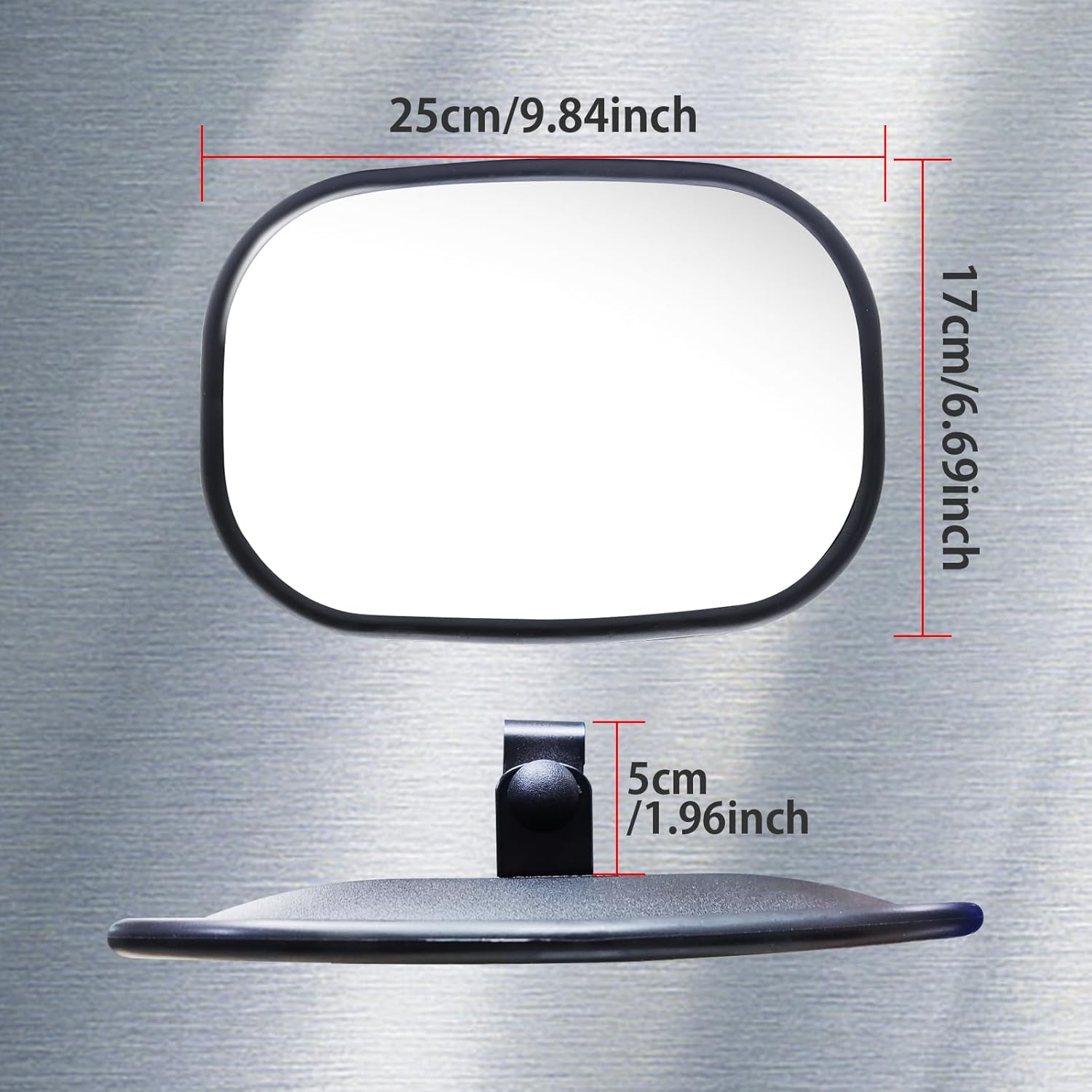 Truck Mirrors 7x10", Tractor Rear View Mirrors Blind Spot Convex Mirror Improves Visibility for Excavator RV Forklifts Farm Harvester Offroad, Lorry 1Pcs