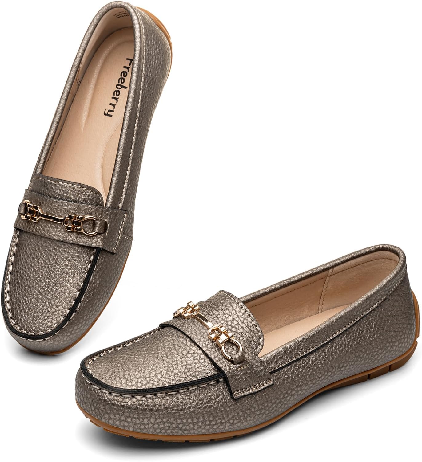 Loafers for Women Comfort Leather Loafers Cute Slip On Business Casual Dress Shoes Lightweight Work Flats Driving Mocs Walking Shoes for Women - Image 8