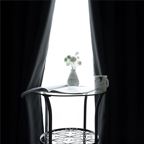 Vista 82 de Mangata Casa - Cortinas opacas para dormitorio, 2 paneles, cortinas térmicas para ventana, para sala de estar, cortinas que oscurecen. Azul marino