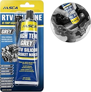 NASCA Grey RTV Silicone Gasket Maker, High Temp Silicone Sealant Up to 600°F, Oil Resistant & Sensor Safe, for Engine Transmission Differential Gearbox, 3 oz