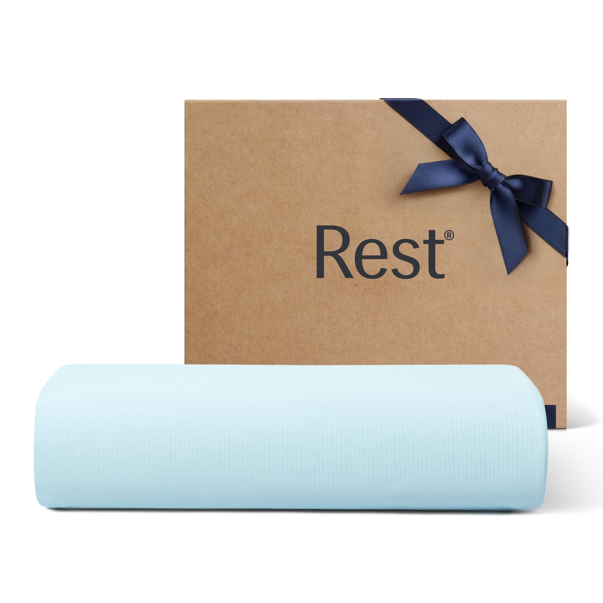 REST® Evercool®+ Top Sheet, Full/Queen Size, Light Blue, 93"X108" (1 Flat Sheet only)