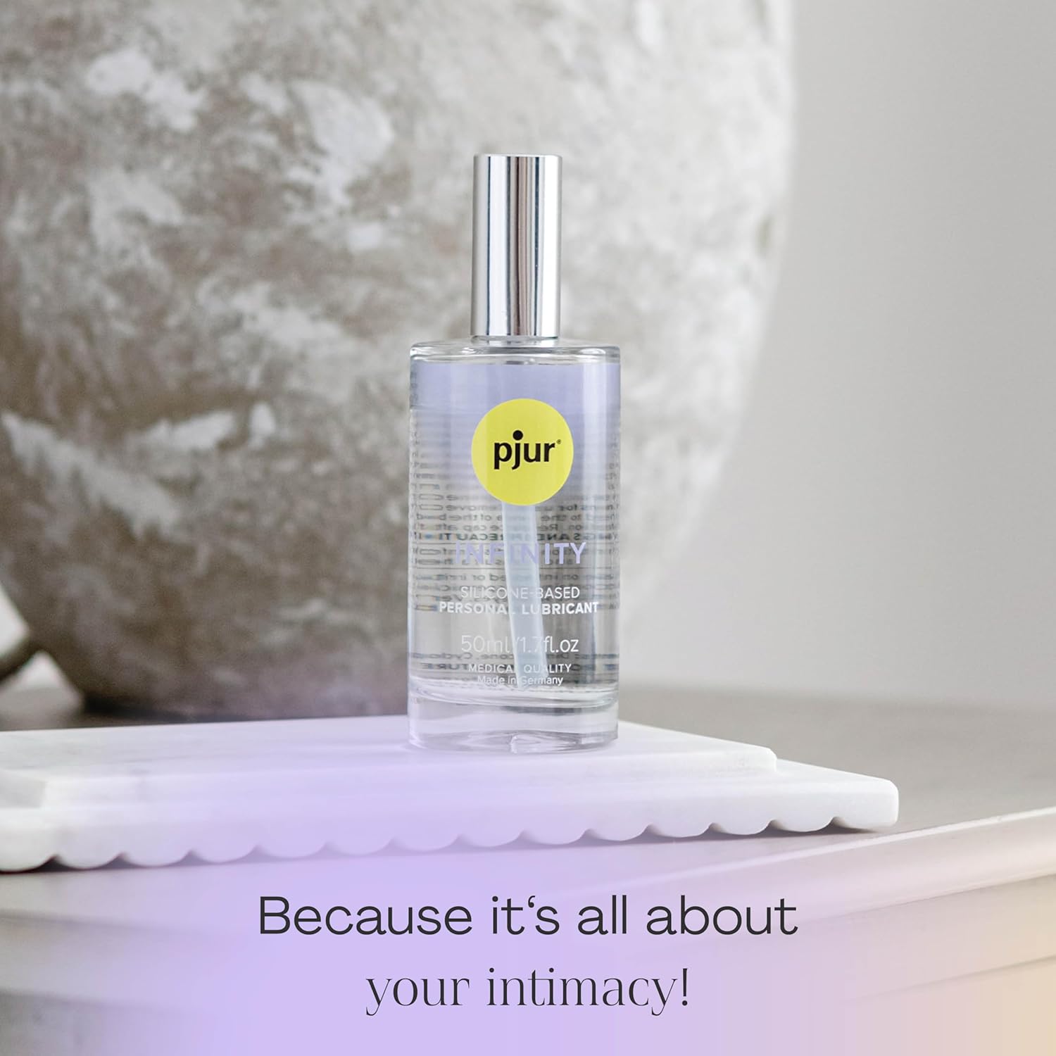 pjur Infinity Silicone-Based Premium Personal Lubricant, Long-Lasting Lubrication Without Preservatives, Perfume Or Added Flavours - 1.7 fl oz / 50ml