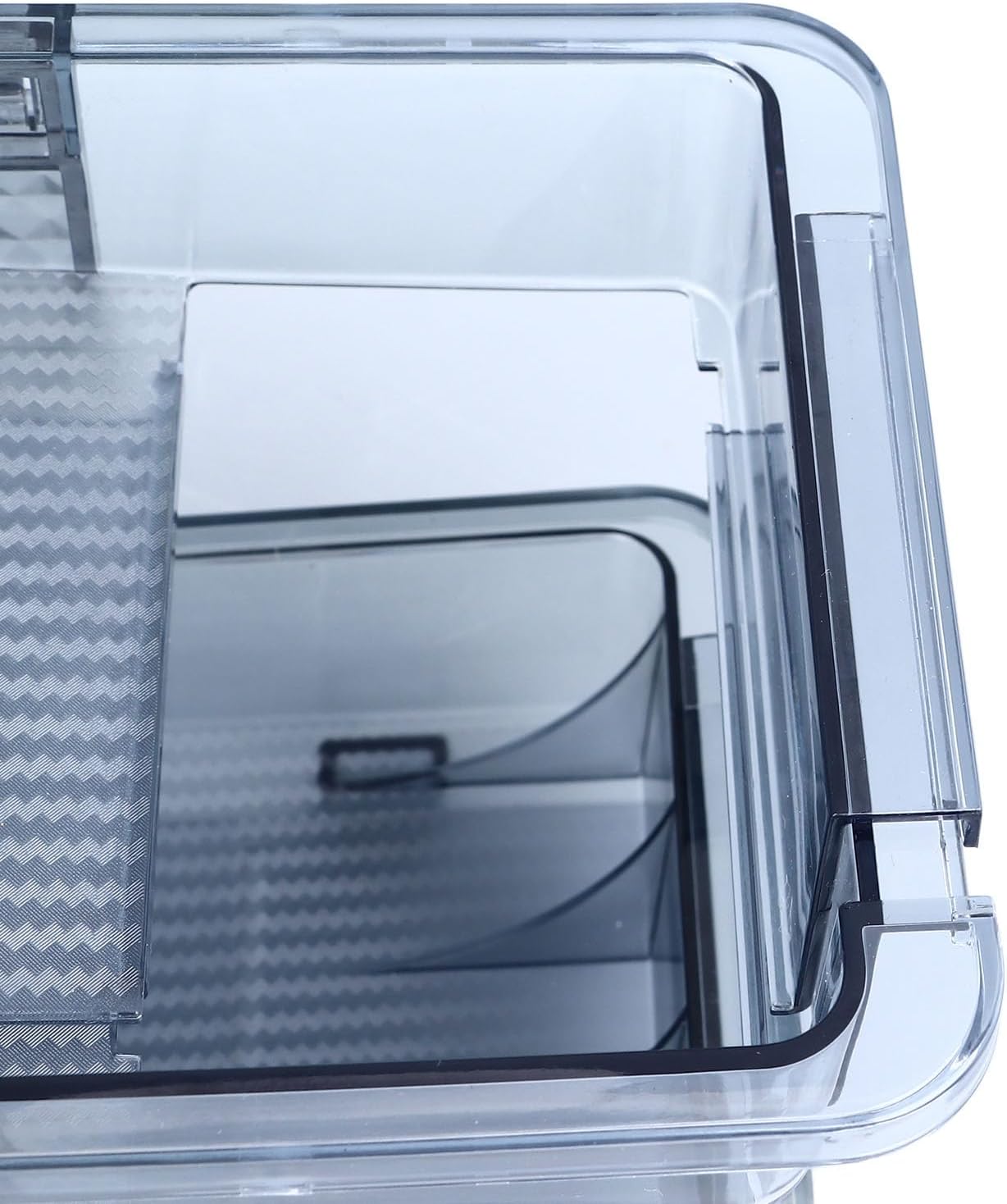 2 TierWidth Drink Container Holder Auto Rolling Soda Can Dispenser Blue Organizer Dispenser for Refrigerator Freezer Countertop