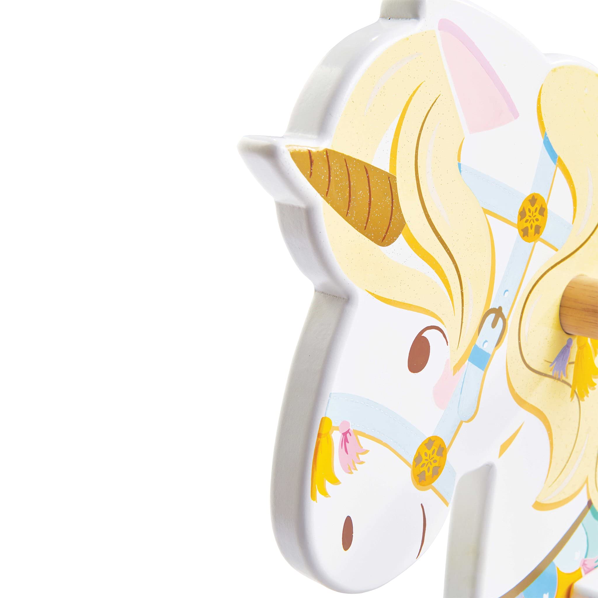 Le Toy Van Giocattolo di Legno Unicorno a Dondolo della Giostra