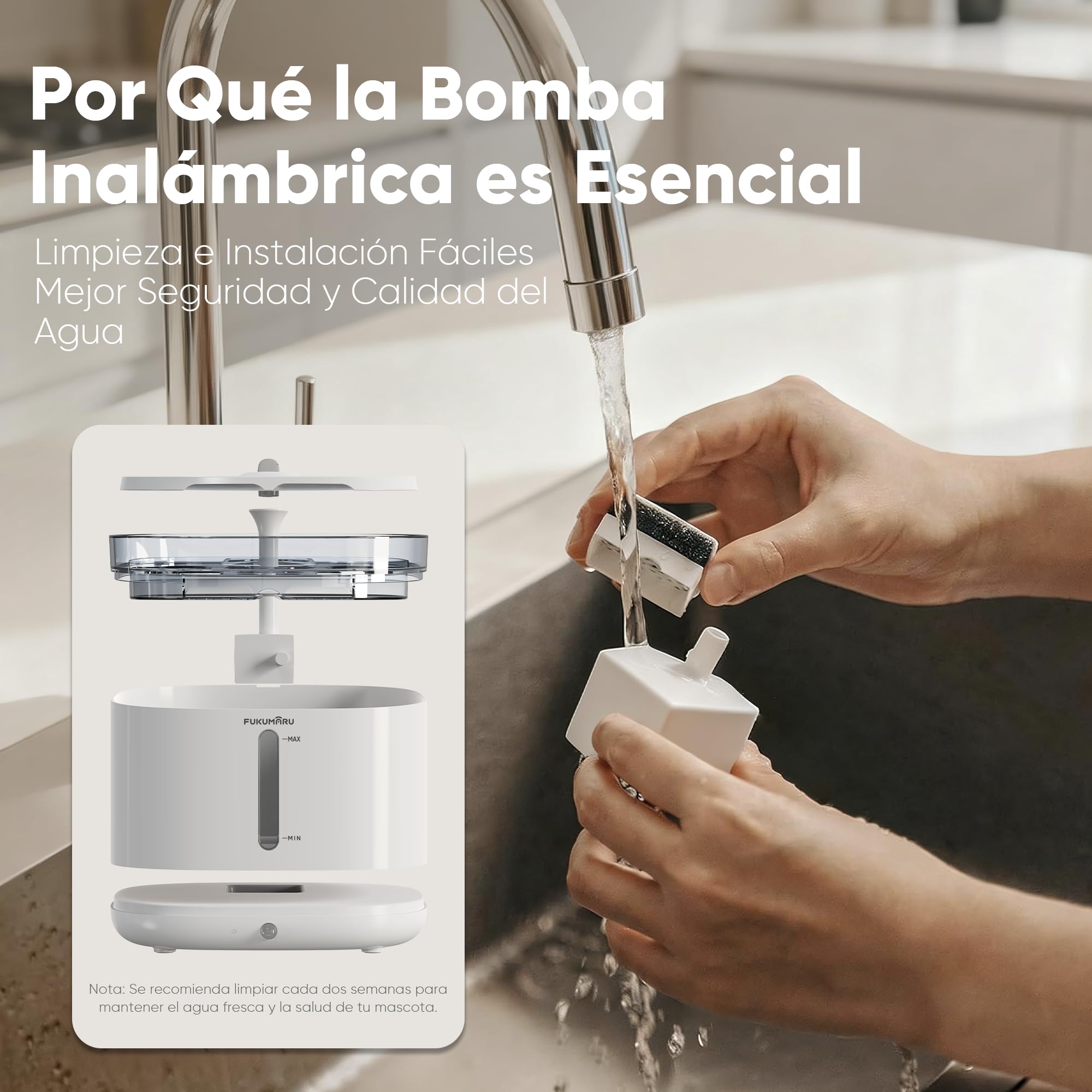 FUKUMARU Fuente para perros y gatos W10-E