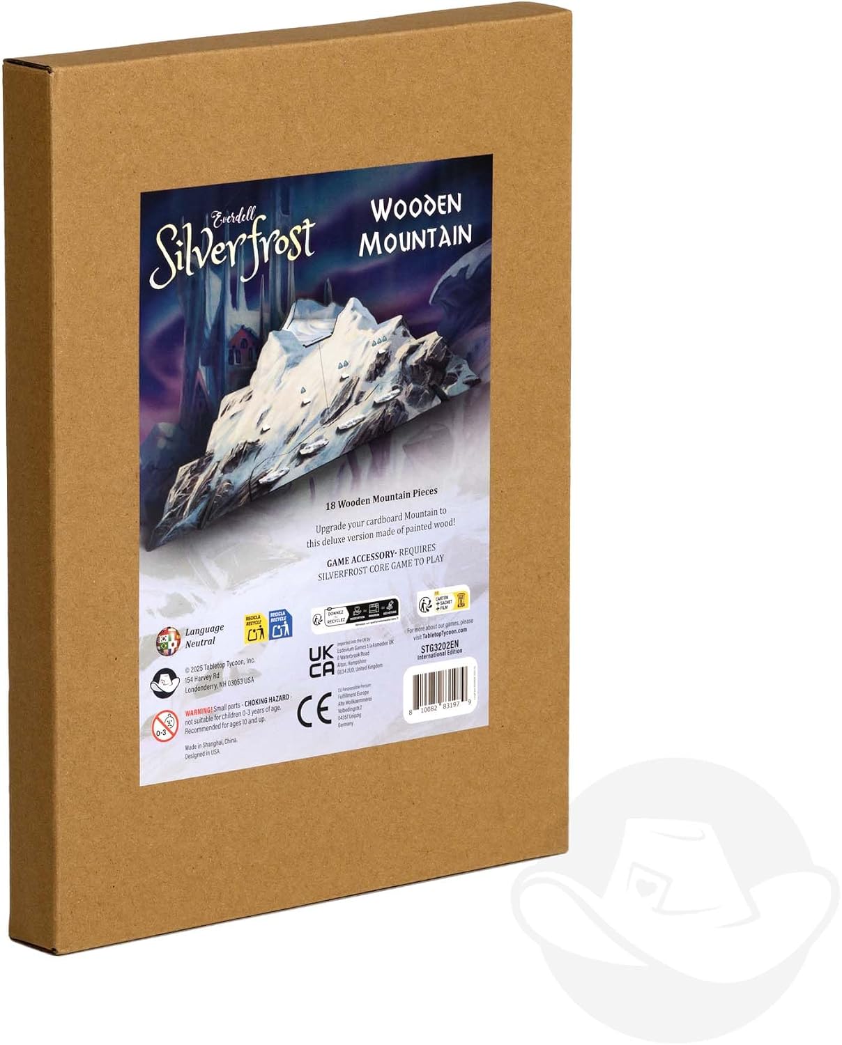 Everdell Silverfrost Wooden Mountain Premium Board Game Accessory