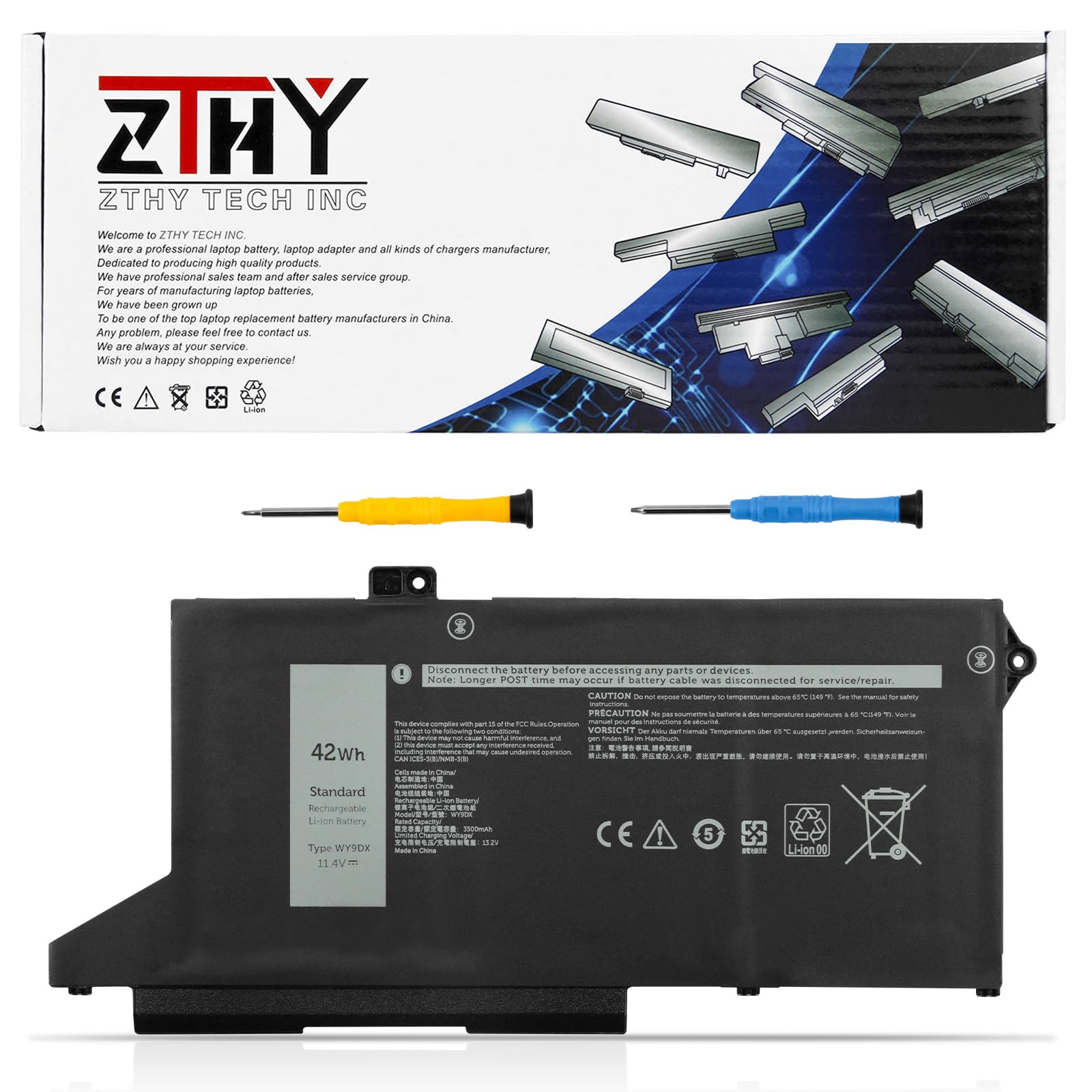 Amazon.com: WY9DX Laptop Battery 42Wh Replacement for Dell