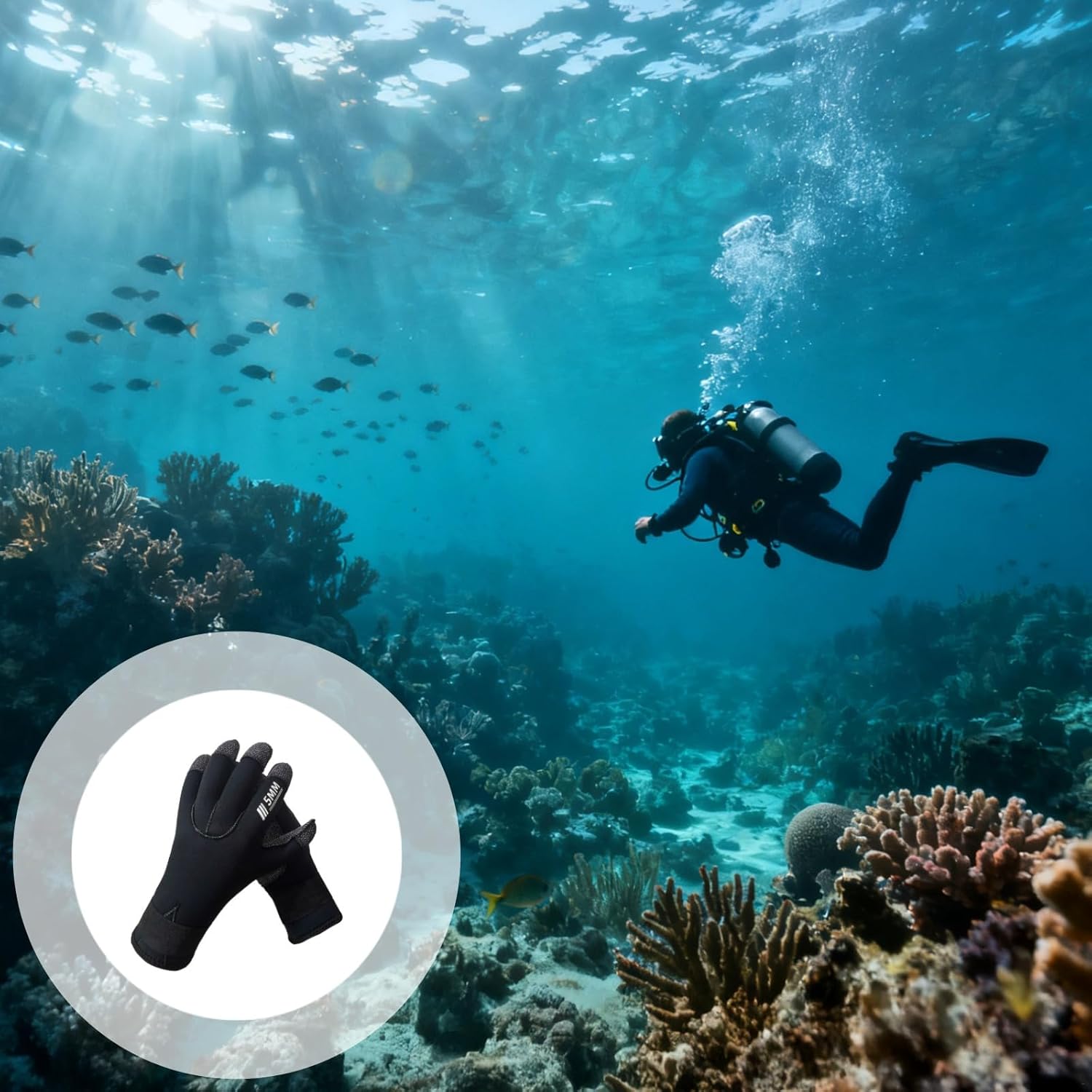 Cut Resistant Diving Gloves for Spearfishing, Warm, Anti-Slip, Pair