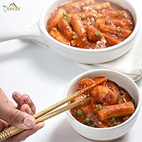 Vista 5 de Apexy Pastel de arroz coreano Tteokbokki de 21.16 onzas, sin MSG, sin gluten, sin OMG, auténticos pasteles de arroz pegajosos coreanos para salteado