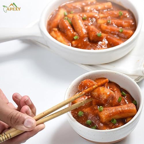 Miniatura 6 de Apexy Pastel de arroz coreano Tteokbokkik, Chewy Tteok, auténtico aperitivo de comida callejera coreana, perfecto con queso y fideos ramen, sin MSG