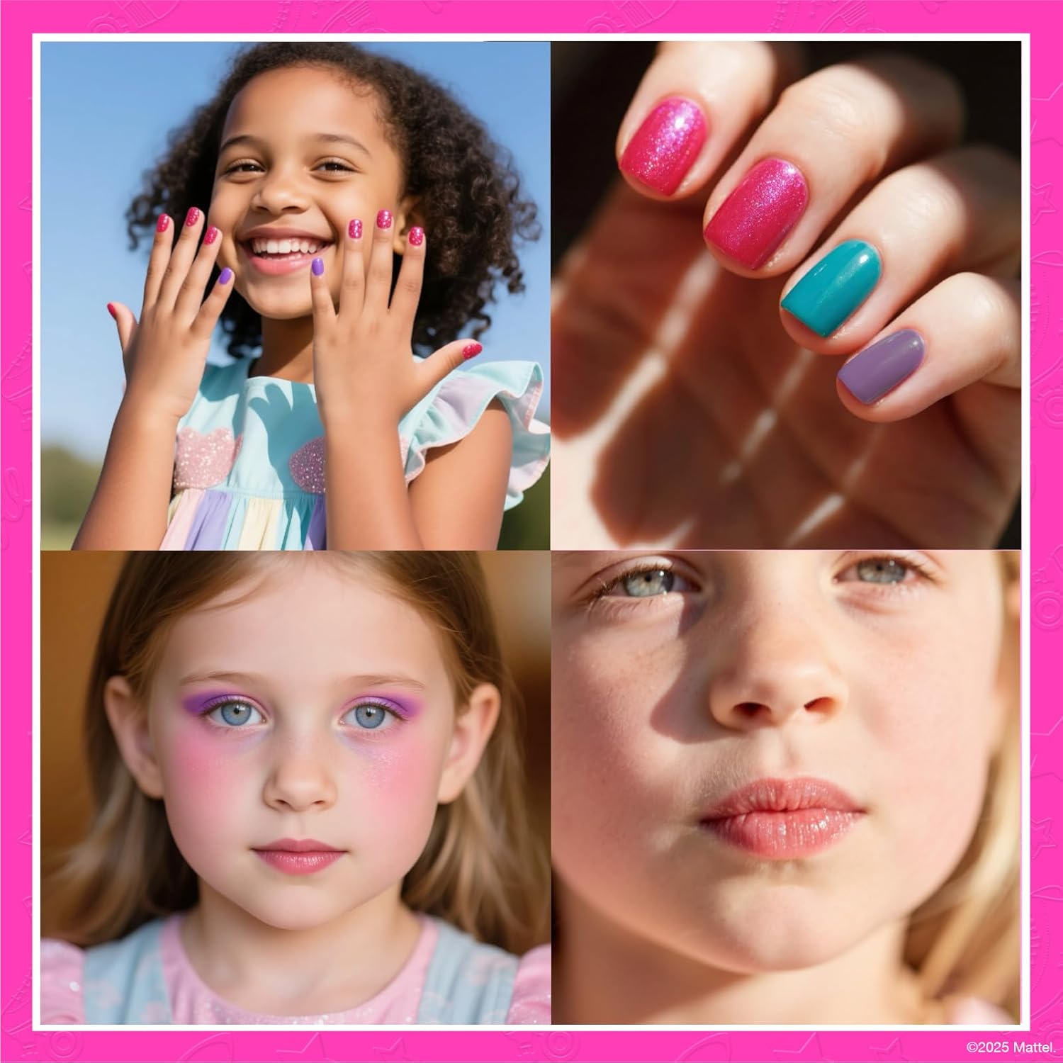 Barbie Train Case Beauty Set, Kids Makeup Kit for Girls, Real Washable Makeup Set, Play Makeup, Party Favor, Birthday, Ages 3 4 5 6 7 8 9 10 11 12 by Townley Girl - Image 7