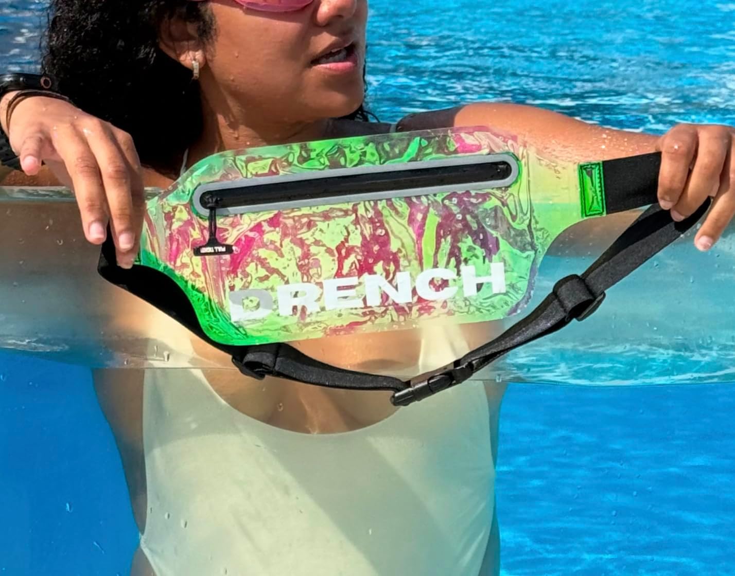 Drench Waterproof Fanny Pack Iridescent – Submersible Dry Bag Waist Pouch for Swimming, Snorkeling, Kayaking – Waterproof Phone Case, Underwater Cell Phone Holder, Travel Beach Dry Bag, Waist Pack - Image 2