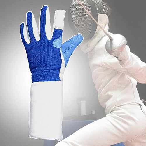 Miniatura 2 de rockible Guantes de esgrima Equipo de entrenamiento profesional antideslizante lavable Accesorios de esgrima de goma para sable de espada de