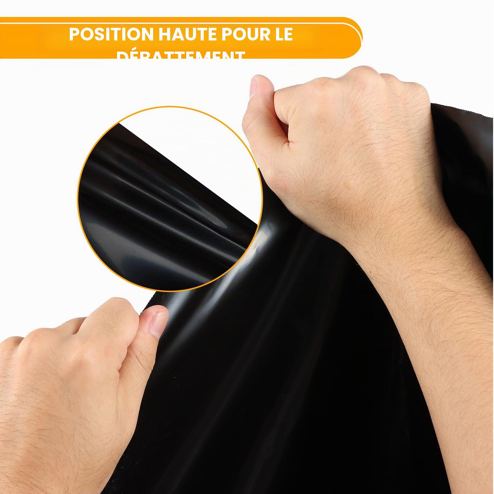 TezhiIe Bâche de bassin en polyéthylène basse densité noire, 4 x 5 m, 20 mm, robuste et flexible pour étangs de jardin, étangs à poissons, fontaines d'eau, ruisseaux (4 x 5 m)